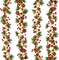 Total 13.2 Ft 40 Led Lighted Christmas Garland Battery Operated with Red Berry Bells Pine Needles for Home Fireplace Mantel Lighted Garland Decor